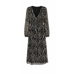 Sofia Jeans Sofia Vergara Dress S Black Gold Animal Print Boho Midi Sheer